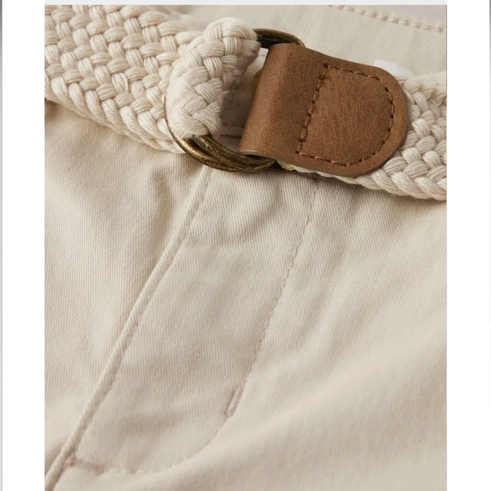 Gymboree Boys Tan Belted Chino Shorts Size 4T